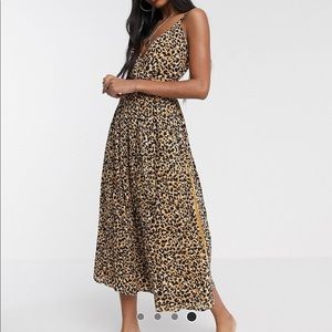 Leopard wrap dress